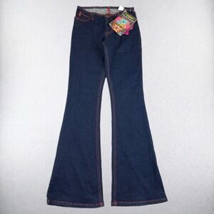 Mudd Jeans Womens Size 5 Blue Super Limbo Low Rise Bell Bottom Flare Y2K NWT